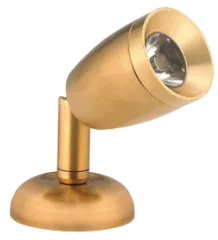 Led Wand-Leselampe (Mini), Messing, 8-30v/1,2w, Led 1x 1w, H=84mm