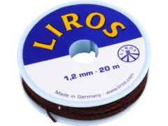 Liros Optisail 1,2mm schwarz/rot 20m