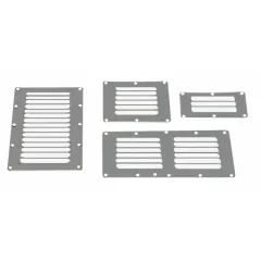 Lüftungsgitter quadratisch (Edelstahl, 67 x 127 mm, ja)