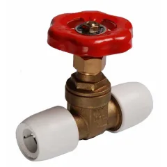 Messing Absperrventil heißes / kaltes Wasser (22 mm)