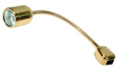 Messing Kartentischleuchte, Halogen, 12v/10w, Fußplatte Ø86mm, Mit Schalter