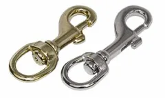 Messing-Schnapphaken 75mm mit kleinem Auge