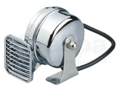 Messingverchromter Elektromagnetischer Signalhornsatz, Zweiklang, L=105mm, 12v, (110db(A)-410/490hz)