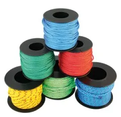 Minispulen geflochten 3mm UNIFARBEN VP=5 Stück