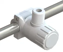 Montage des Antennenfußes auf einer Schiene (nylon, 1" - 14 UNF, Ø 21 und 26 mm)