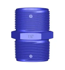 Nippelkonverter (1 1/2" BSP - 1 1/2" NPT, blau)