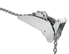 Niro Ankerbugrolle, A=330mm, B=70mm, C=117mm (Kippbar, Bis 10kg)