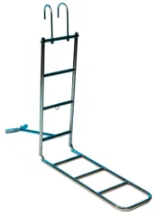 Niro Badeleiter, 4-Stufen, Bugleiter Aufklappbar & Haken Für Den Bugkorb, Rohr Ø25mm