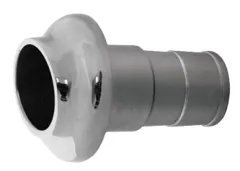 Niro Borddurchlass Für Auspuff Mit Gummi Klappe, Ø60mm, Kragen Ø100mm