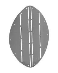 Niro Bugschutzplatte, A=265mm, B=345mm, Ellipsförmig