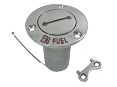 Niro Deckeinfüllstütze Fuel, Schlauchanschluss Ø38mm, Flansch Ø76mm, 0° Modell