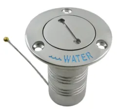 Niro Deckeinfüllstütze Gas, Schlauchanschluss Ø38mm, Flansch Ø76mm, 0° Modell