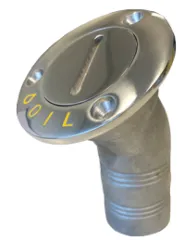 Niro Deckeinfüllstütze Oil, Schlauchanschluss Ø38mm, Flansch Ø76mm, 30° Modell