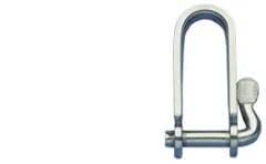 Niro Fallenschäkel Mit Schnellverschluß Mit Öse, Ø5mm, B=14mm, H=40mm (Bruchlast 1050kg)