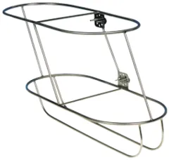 Niro Fenderkorb, Schräges Modell Für 2 Fender (Links), A=540mm, B=285mm (Comet 3) (Ø25mm Befestigungsbügel)