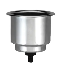 Niro Getränkehalter, Nicht Klappbar, Bohrloch 90mm, H=110mm