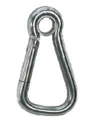 Niro Karabinerhaken Mit Öse & Extra Großer Öffnung, Ø12mm, L=125mm