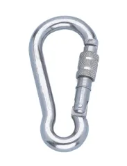 Niro Karabinerhaken Mit Schraubsicherung, Ø10mm, L=100mm (Bruchlast 1200kg)