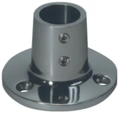 Niro Relingsfuß 90°, Ø22,25mm Mit Rundem Fuß Ø66,7mm