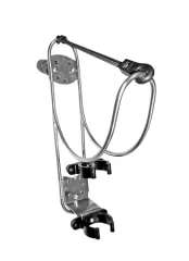 Niro Rettungsringhalterung Mit Halter Für Rettungslicht, Montage Auf Reling Ø25mm Oder Trennwand