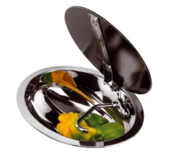 Niro Spüllbecken, Ovales, Mit Rauchglasdeckel, 510x390x150mm