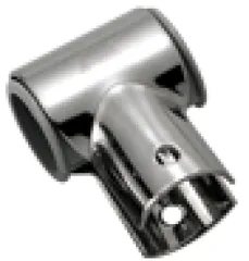 Niro T-Verbinder, Offen 90°, Ø22,25mm Mit Kunststoff-Einsatz