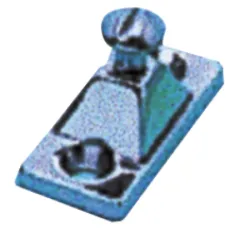 Niro Verdeckbeschlag Seitenmontage, Fuß 51x22,25mm, Schraube Ø6,3mm