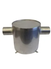 Niro Wassersammler, Vertikal, Schlauchanschluß Ø60mm, H=300mm, Ø300mm