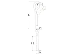Pelikanhaken mit Terminal M6 Ø4mm