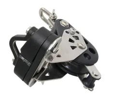 BARTON Einfachblock gleitl. 54mm, Seil 12mm, Wirbelsch, Unterbügel, Klemme