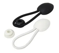 Persenningstrop + Knopf schwarz SB-verpackt