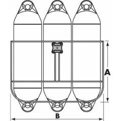 PLASTIMO Fenderkorb Classic 3 für 200mm Fender
