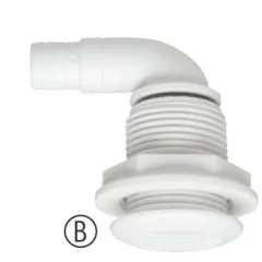 PLASTIMO VENT ROUND ELBOW FOR D1719MM HOSE WHT