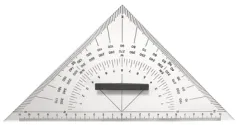 Plexiglas Kursdreieck, Mit Griff, L=250mm