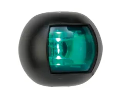 Positionslaterne Grün, Steuerbord, Led 12-24v, Schwarzes Kunststoffgehäuse