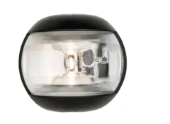 Positionslaterne Weiß Toplicht 225°, Led 12-24v, Schwarzes Kunststoffgehäuse