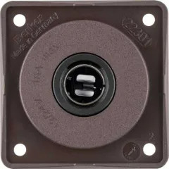 Prise de courant 12 / 24V pour petite broche (braun matt)