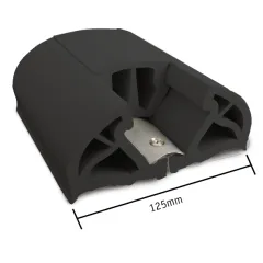 PVC stootlijst Bumper, B=125mm, zwart 12M