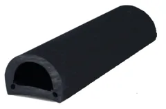 PVC stootlijst, dock 60, B=60mm, zwart; rol van 16m