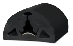 PVC stootlijst Insert Bino, B=90mm, zwart 12m