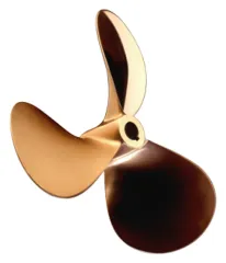 Radice 3-Blatt Bronzener Schiffspropeller Typ C7, 20X16, Wellenbohrung Ø40mm, Konus 1:10, Rechts