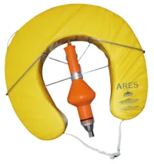 Rettungskragen Modell Ares, Hufeisen, Mit Rettungslicht Und Halter, Gelb