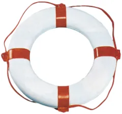 Rettungsring, 550x300mm, Weiß Mit Roten Streifen