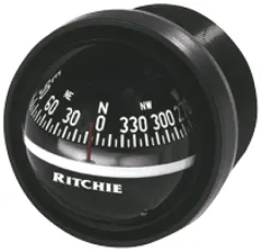 Ritchie Kompass Modell Explorer V-57.2, 12V, Armaturenbrettkompass, Rose Ø69,9mm/5°, Schwarz