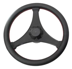 RIVIERA Steuerrad VR04 Carbon/Leder 350mm, schwarz mit roten Nähten