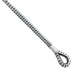 ROBLINE Festmacherleine Rio, PES/PES,12mm,Edelstahl Kausch,schwarz/weiß,30m