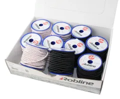 ROBLINE Gummileine, PES/NR, 3mm farbmix 15m, 10 St.