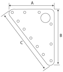 RUTGERSON-Kopfbrett 185x215x265mm