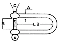 Schäkel Form D lang 8mm Bulk
