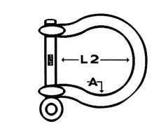 Schäkel geschweift 8mm Bulk